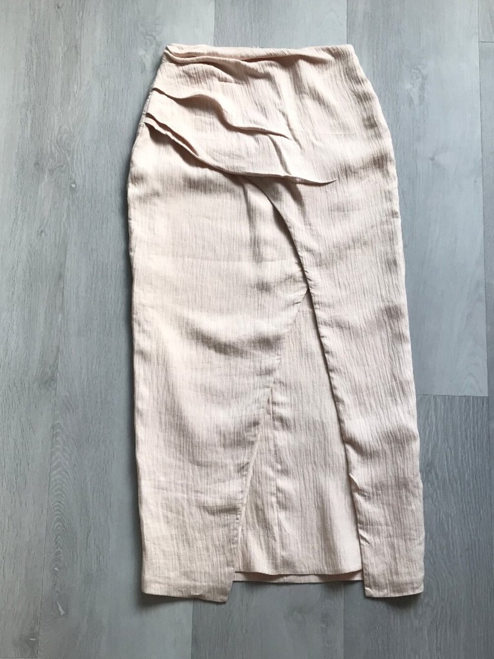 ASOS SKIRT FRONT HIGH SLIT IVORY HIGH RISE PENCIL WOMENS 4